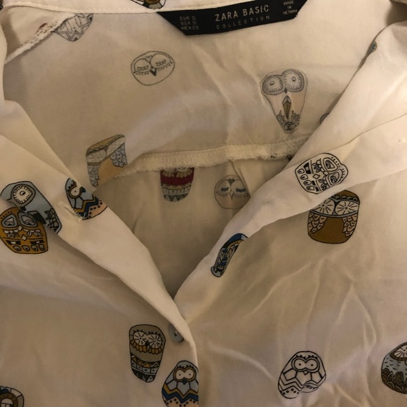 ZARA owl blouse - Picture 2 of 2